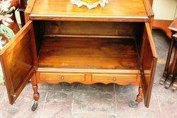 2 door Walnut Tea Trolley