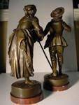 PAIR OF FRENCH BRONZE FIGS   ANT103