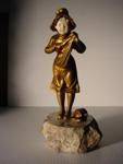 BRONZE AND IVORY CHILD FIGURE ---AD60