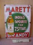 MARETT BRANDY ENAMEL SIGN --- 18&amp;amp;quot;x24&amp;amp;quot;    --SP28A