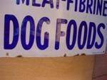SPRATTS DOG FOOD ENAMEL SIGN ---20x30&amp;quot;  ---SM79