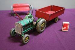 3 Piece of Tin Plate Tractor Set  