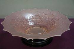 3 Pieces Art Deco Pink Glass Float Bowl C1930  