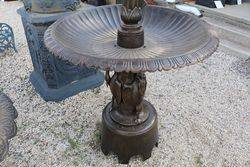 3 Tiered Cast Iron Heron Fountain 