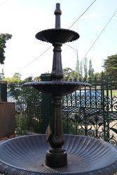 3 Tiered Cast Iron Heron Fountain 