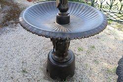 3 Tiered Cast Iron Heron Fountain 