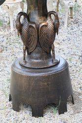 3 Tiered Cast Iron Heron Fountain 