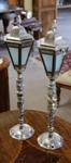 Pair of Plated Stair Lamps C1930 LM 17