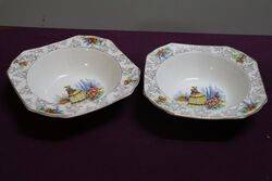 5 Pieces Set Crinoline Lady Bowl 