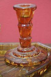 5 pc Deco Amber Trinket Set C1920 