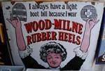 Wood Milne Rubber Heels Antique Sign---SM22