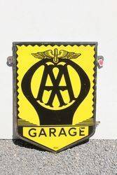 AA Garage Framed Enamel Advertising Sign