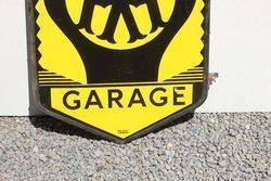 AA Garage Framed Enamel Advertising Sign