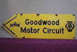 AA Goodwood Motor Circuit Enamel Sign  