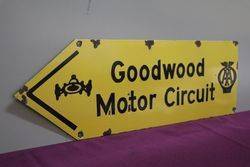AA Goodwood Motor Circuit Enamel Sign  