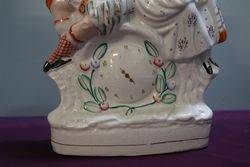 ANTIQUE Victorian Staffordshire Flatback Figurine 