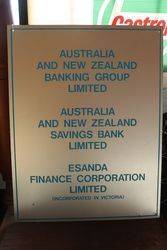 ANZ Australia and New Zealand Banking Group Advertising Sign 