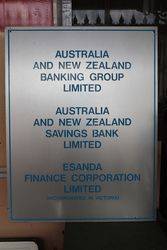 ANZ Australia and New Zealand Banking Group Advertising Sign 