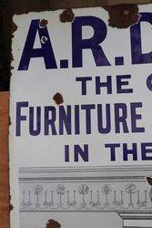 ARDean Furniture Enamel Advertising Sign 