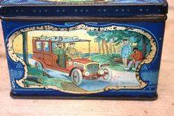 ARRIVING NOV Antique Pictorial Motoring Tin