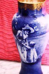 ARRIVING SOON Antique Doulton Blue Children Vase