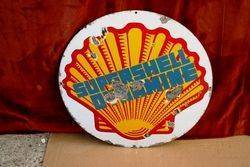 ARRIVING SOON Early Shell Dynamine Enamel Sign