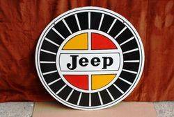 ARRIVING SOON Jeep Double Sided Enamel Sign