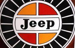 ARRIVING SOON Jeep Double Sided Enamel Sign