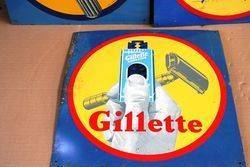 ARRIVING SOON Set of 3 Gillette Shaving Tin Signs 