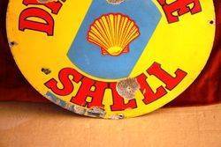 ARRIVING SOON Shell Dynamine Round Enamel Sign