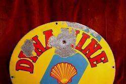 ARRIVING SOON Shell Dynamine Round Enamel Sign