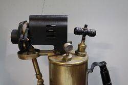 A 1918 Very Large Brass And Metal Blowtorch  