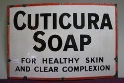 A Cuticura Soap Rectangular Enamel Advertising Sign 