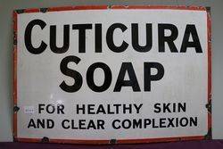 A Cuticura Soap Rectangular Enamel Advertising Sign 