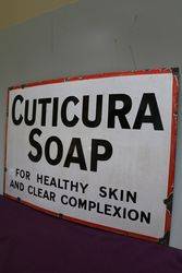 A Cuticura Soap Rectangular Enamel Advertising Sign 
