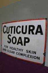 A Cuticura Soap Rectangular Enamel Advertising Sign 