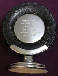 A Dunlop Trophy 1962 Presented to LJW Bailey 