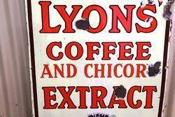 A Early Lyons Coffee and Chicory Extract Enamel Sign  