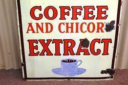 A Early Lyons Coffee and Chicory Extract Enamel Sign  