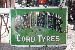 A Early Vintage PALMER Cord Tyres Enamel Sign