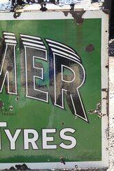 A Early Vintage PALMER Cord Tyres Enamel Sign