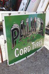 A Early Vintage PALMER Cord Tyres Enamel Sign