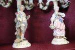 A Fine Pair Of Sitzendorf Porcelain Candelabras C1880 