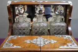 A Fine Quality Victorian 3 Bottle Cut Glass Tantalus 