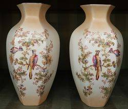 A Finely Decorated of Crown Ducal Vases C1915 