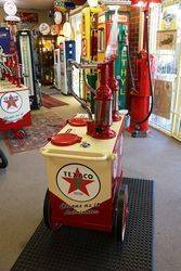 A Genuine Texaco 2 Pump Oil Cart