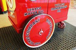 A Genuine Texaco 2 Pump Oil Cart