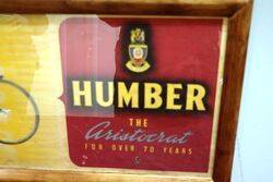 A Genuine Vintage Humber Cycles Framed Poster 