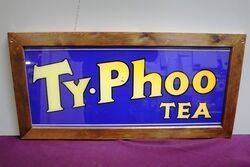 A Genuine Vintage TyPhoo Glass Advertising Panel 