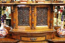 A Gorgeous Antique Carved Oak Parlor Cabinet 